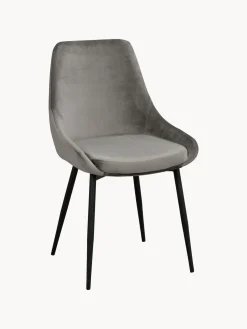 Sillas Tapizadas En Terciopelo Sierra, 2 Uds.