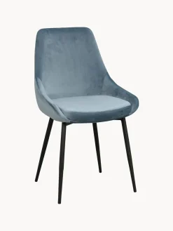 Sillas Tapizadas En Terciopelo Sierra, 2 Uds.