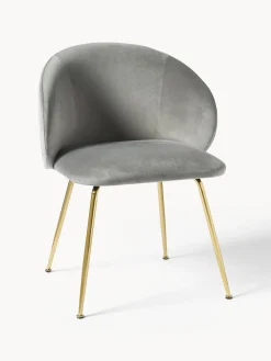 Sillas Tapizadas En Terciopelo Luisa, 2 Uds.