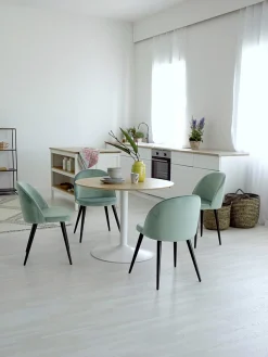 Sillas Tapizadas En Terciopelo Amy, 2 Uds.