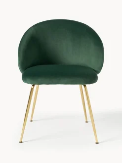 Sillas Tapizadas En Terciopelo Luisa, 2 Uds.