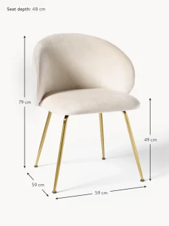 Sillas Tapizadas En Terciopelo Luisa, 2 Uds.