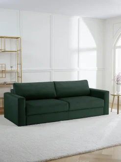 Sofa Cama De Terciopelo Tasha (3 Plazas), Con Espacio De Almacenamiento