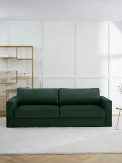 Sofa Cama De Terciopelo Tasha (3 Plazas), Con Espacio De Almacenamiento