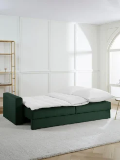 Sofa Cama De Terciopelo Tasha (3 Plazas), Con Espacio De Almacenamiento