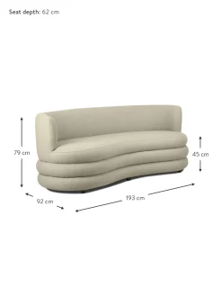 Sofa En Tejido Boucle De Diseno Solomon (3 Plazas)