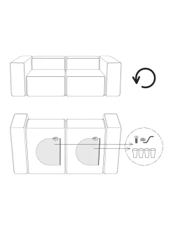 Sofa Rinconera De Pana Melva (4 Plazas)