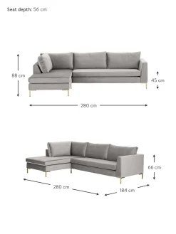 Sofa Rinconera De Terciopelo Luna