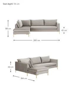 Sofa Rinconera De Terciopelo Luna