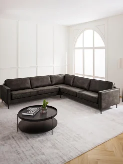 Sofa Rinconera Extra Grande De Cuero Reciclado Hunter