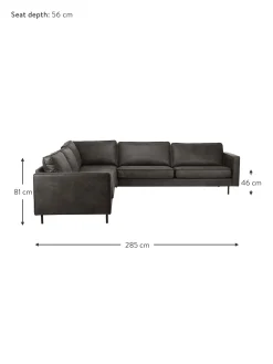 Sofa Rinconera Extra Grande De Cuero Reciclado Hunter