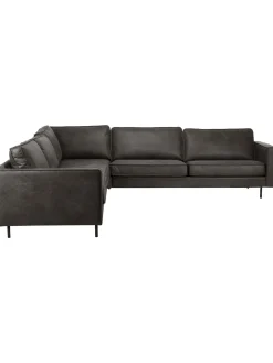 Sofa Rinconera Extra Grande De Cuero Reciclado Hunter