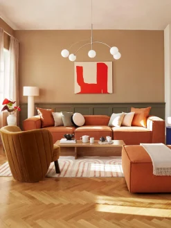 Sofa Rinconera Modular Con Reposapies Lennon (4 Plazas)