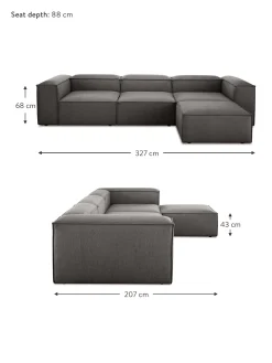 Sofa Rinconera Modular Con Reposapies Lennon (4 Plazas)