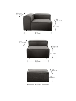 Sofa Rinconera Modular Con Reposapies Lennon (4 Plazas)