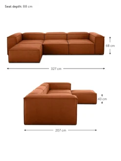 Sofa Rinconera Modular Con Reposapies Lennon (4 Plazas)