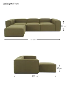 Sofa Rinconera Modular Con Reposapies Lennon (4 Plazas)