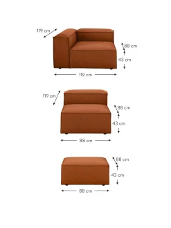 Sofa Rinconera Modular Con Reposapies Lennon (4 Plazas)