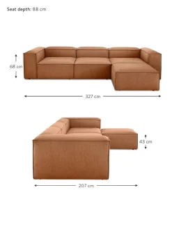 Sofa Rinconera Modular Con Reposapies Lennon (4 Plazas)
