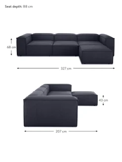 Sofa Rinconera Modular Con Reposapies Lennon (4 Plazas)