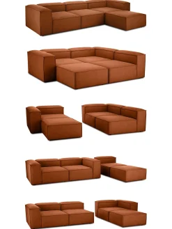 Sofa Rinconera Modular Con Reposapies Lennon (4 Plazas)