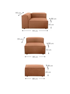 Sofa Rinconera Modular Con Reposapies Lennon (4 Plazas)