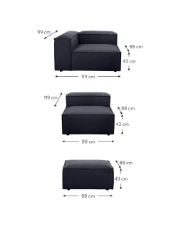 Sofa Rinconera Modular Con Reposapies Lennon (4 Plazas)