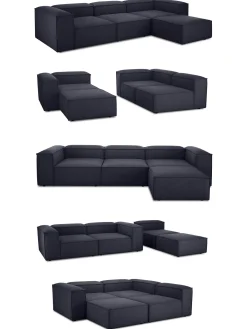 Sofa Rinconera Modular Con Reposapies Lennon (4 Plazas)