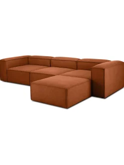 Sofa Rinconera Modular Con Reposapies Lennon (4 Plazas)
