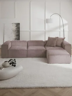 Sofa Rinconera Modular De Pana Lennon (4 Plazas)