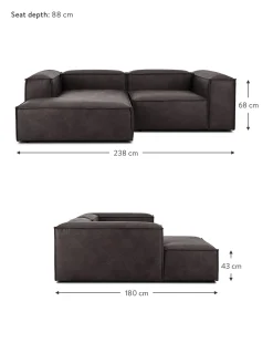 Sofa Rinconera Modular De Cuero Reciclado Lennon