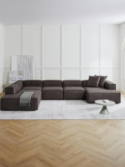 Sofa Rinconera Modular De Cuero Reciclado Lennon