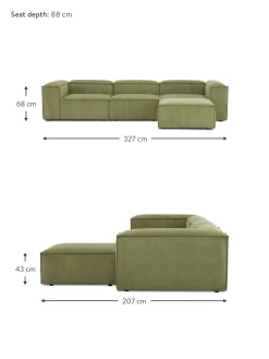 Sofa Rinconera Modular De Pana Lennon (4 Plazas)