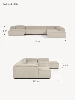 Sofa Rinconera Modular De Pana Lennon
