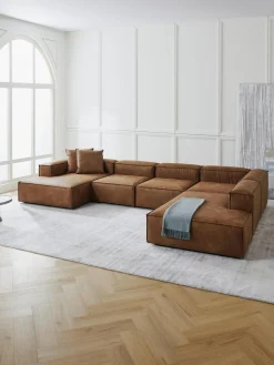 Sofa Rinconera Modular De Cuero Reciclado Lennon