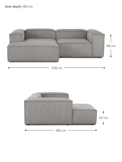 Sofa Rinconera Modular De Pana Lennon