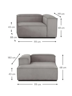 Sofa Rinconera Modular De Pana Lennon