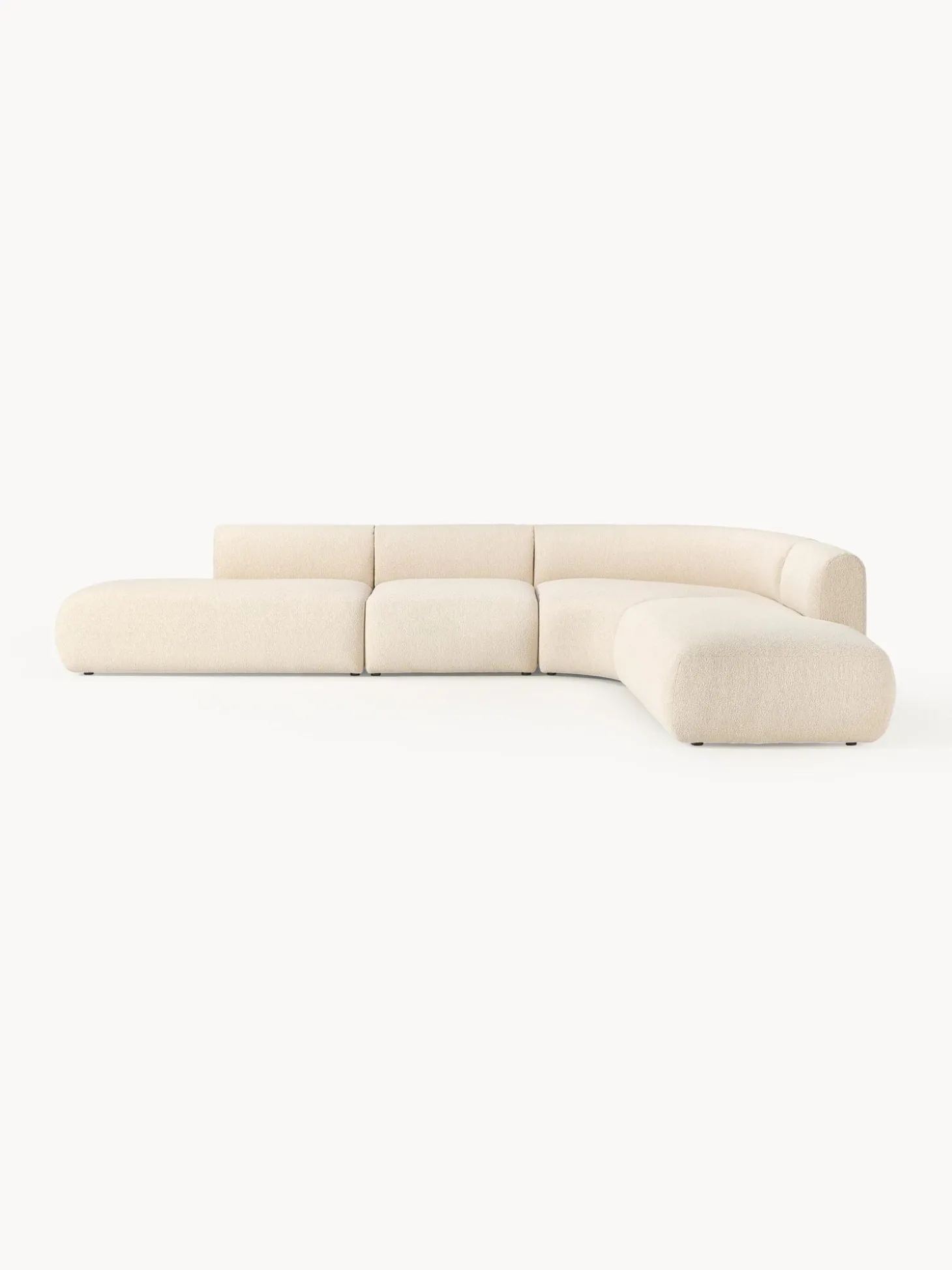 Sofa Rinconera Modular En Tejido Boucle Sofia (4 Plazas)