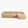 Sofa Rinconera Modular En Tejido Boucle Sofia (3 Plazas)