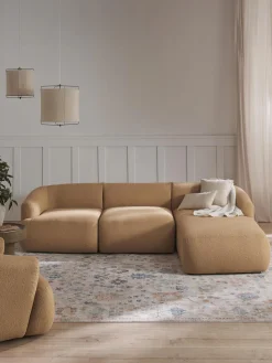 Sofa Rinconera Modular En Tejido Boucle Sofia (3 Plazas)
