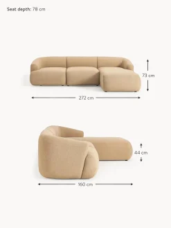 Sofa Rinconera Modular En Tejido Boucle Sofia (3 Plazas)
