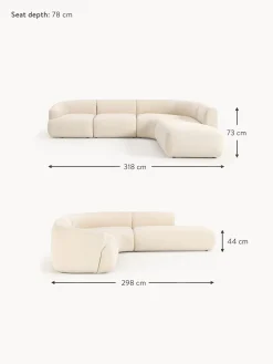 Sofa Rinconera Modular En Tejido Boucle Sofia (4 Plazas)