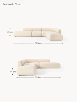 Sofa Rinconera Modular En Tejido Boucle Sofia (4 Plazas)