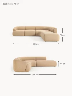Sofa Rinconera Modular En Tejido Boucle Sofia (4 Plazas)