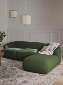 Sofa Rinconera Modular En Tejido Boucle Sofia (3 Plazas)