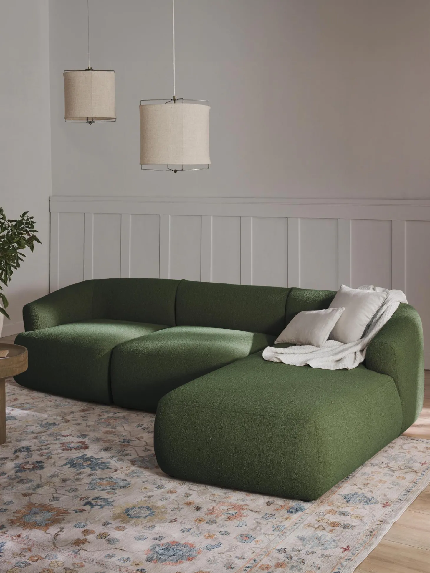 Sofa Rinconera Modular En Tejido Boucle Sofia (3 Plazas)