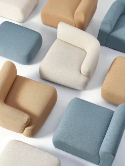 Sofa Rinconera Modular En Tejido Boucle Sofia (3 Plazas)