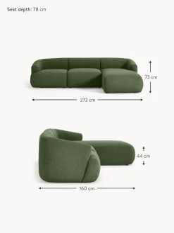 Sofa Rinconera Modular En Tejido Boucle Sofia (3 Plazas)