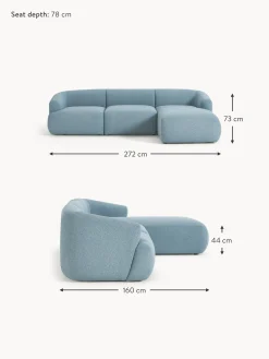 Sofa Rinconera Modular En Tejido Boucle Sofia (3 Plazas)