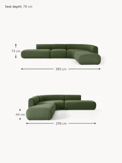 Sofa Rinconera Modular En Tejido Boucle Sofia (4 Plazas)